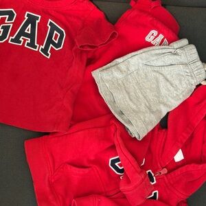 GAP Kids Red and Gray Apparel Set